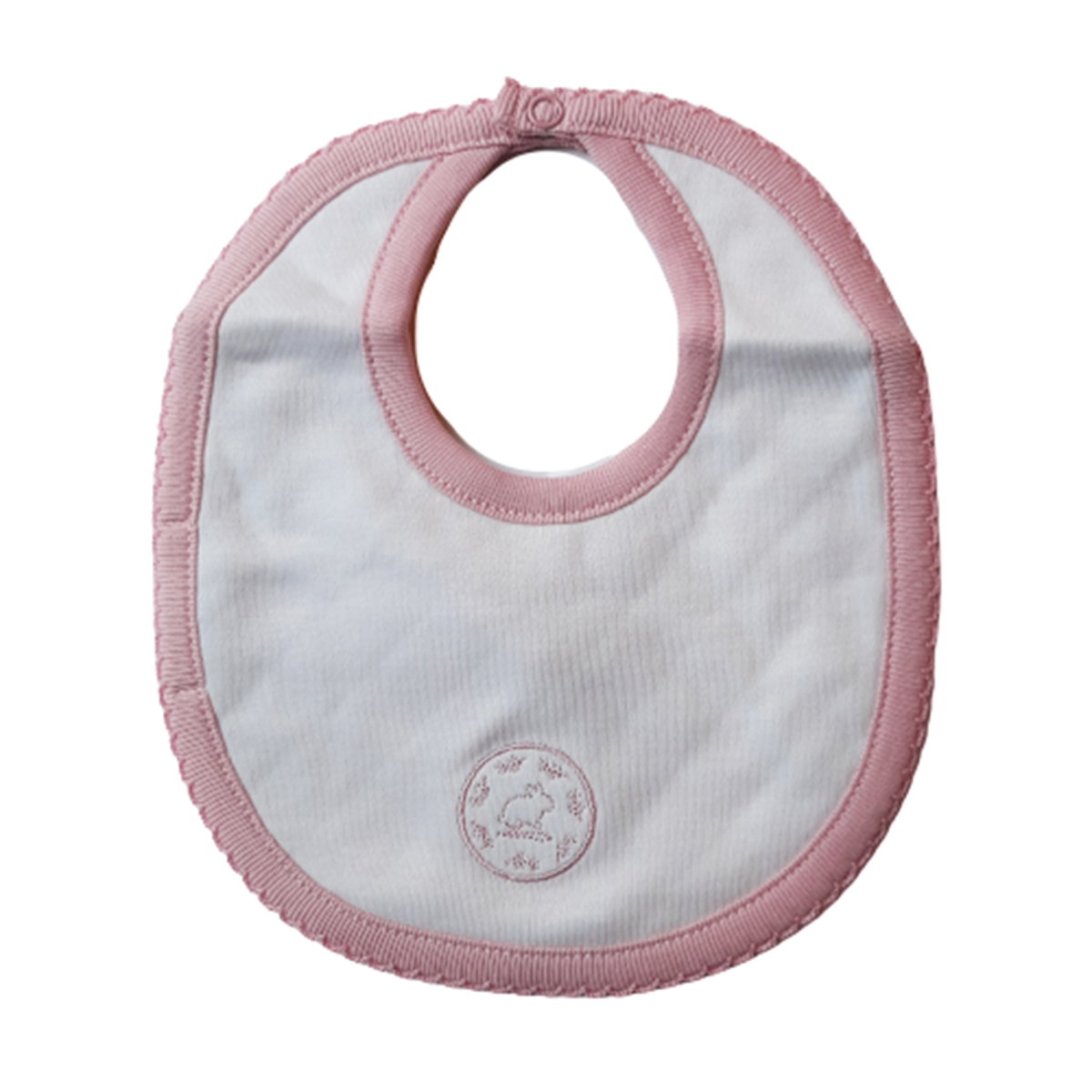 Babero Babycottons Xs Alps Rever Matelasse Blanco Rosa