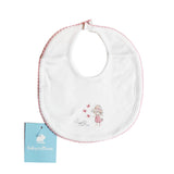 Babero  Babycottons Pont Dots Blanco Rosa