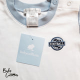 Body Babycottons T-Shirt Football MC Blanco Azulino