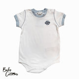 Body Babycottons T-Shirt Football MC Blanco Azulino