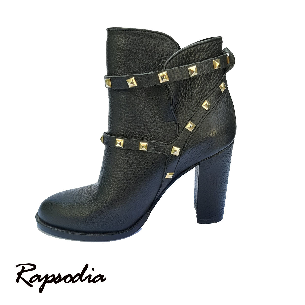 BOTAS RAPSODIA  LEI CUERO TACON ALTO GRUESO
