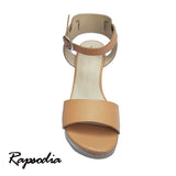 SANDALIAS RAPSODIA CLARU MARRON (TACÓN MEDIO)