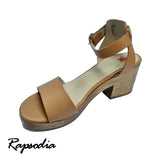SANDALIAS RAPSODIA CLARU MARRON (TACÓN MEDIO)