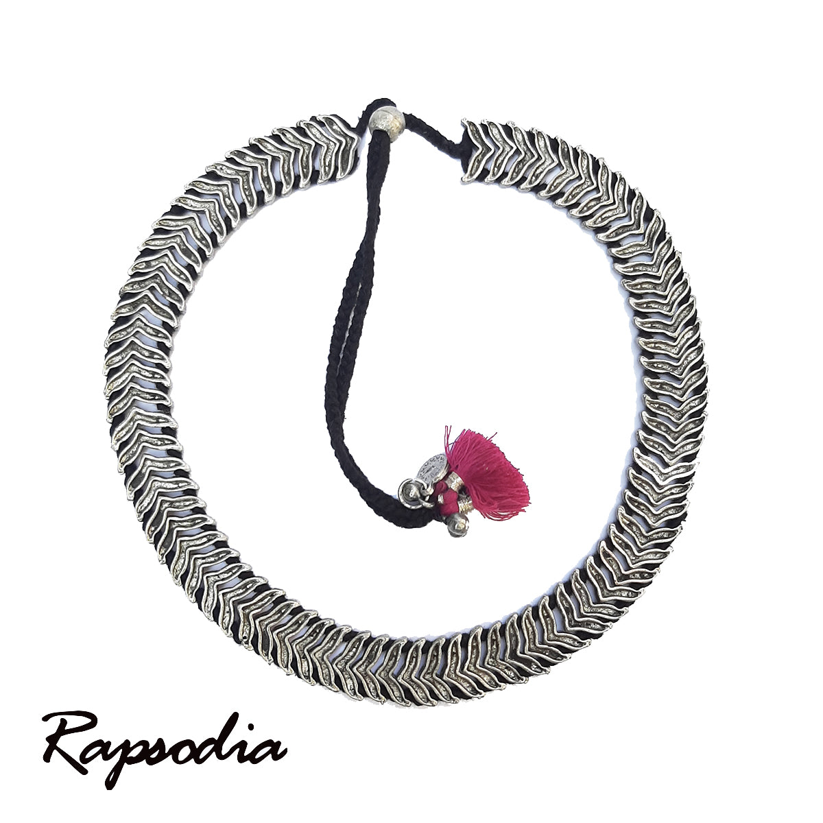 Collar Corto  Rapsodia  Pompones Morado