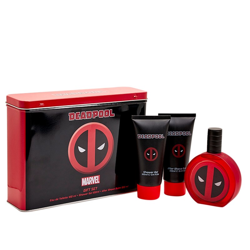 Marvel Deadpool M 3pc Estuche 100Ml Edt+ 100Ml SG+ 100Ml AS