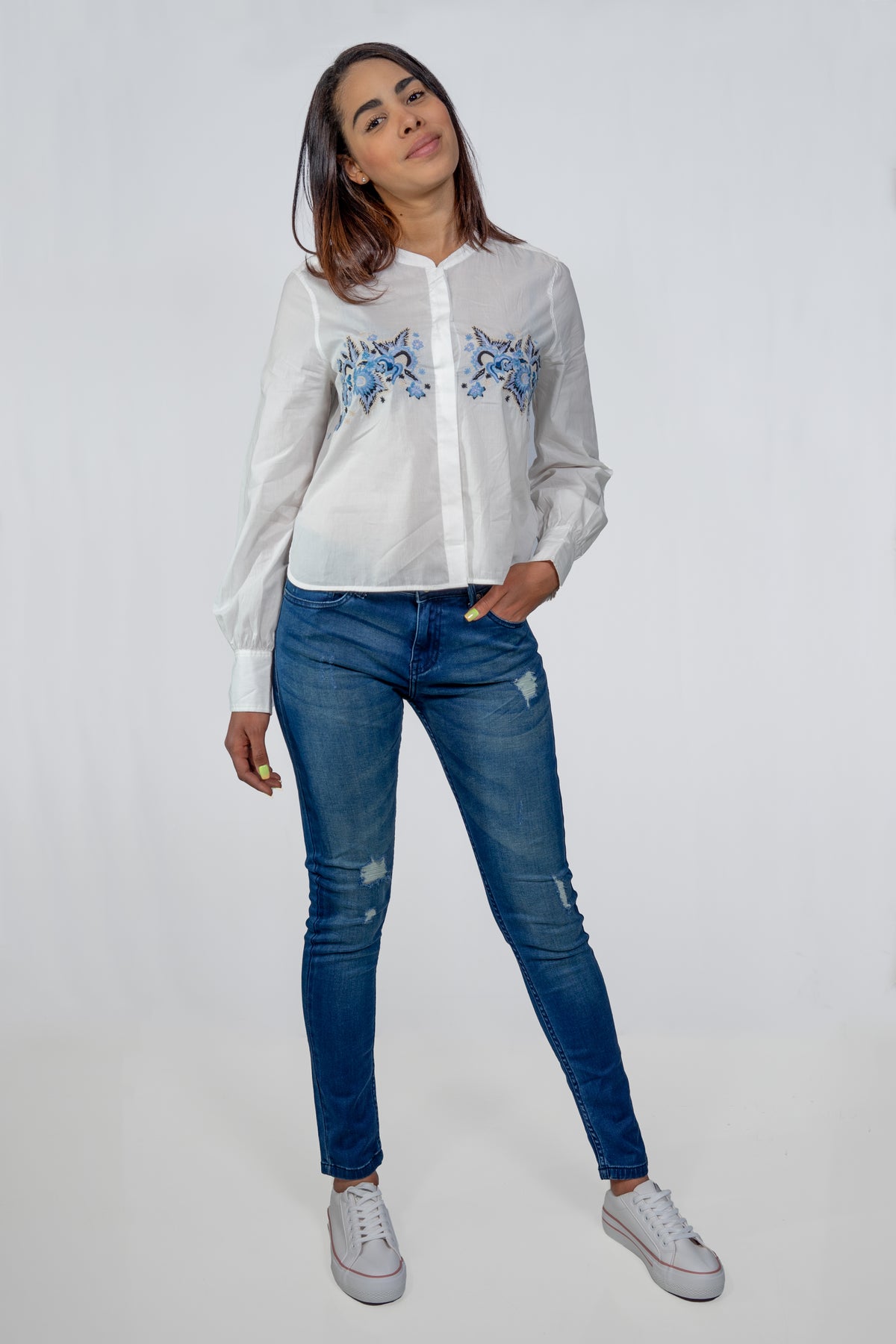 Blusa Rapsodia Borda Blanco