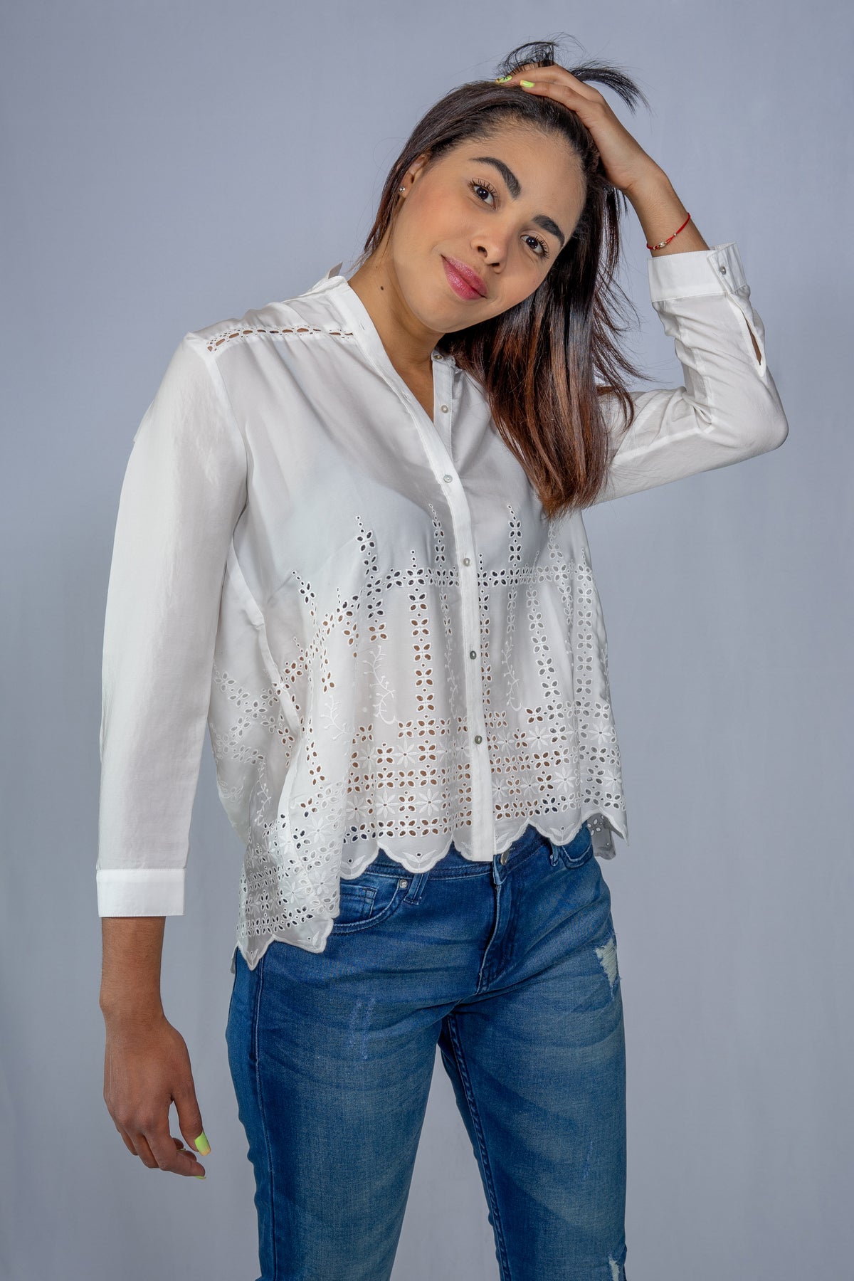 Blusa Rapsodia Oliva Blanco