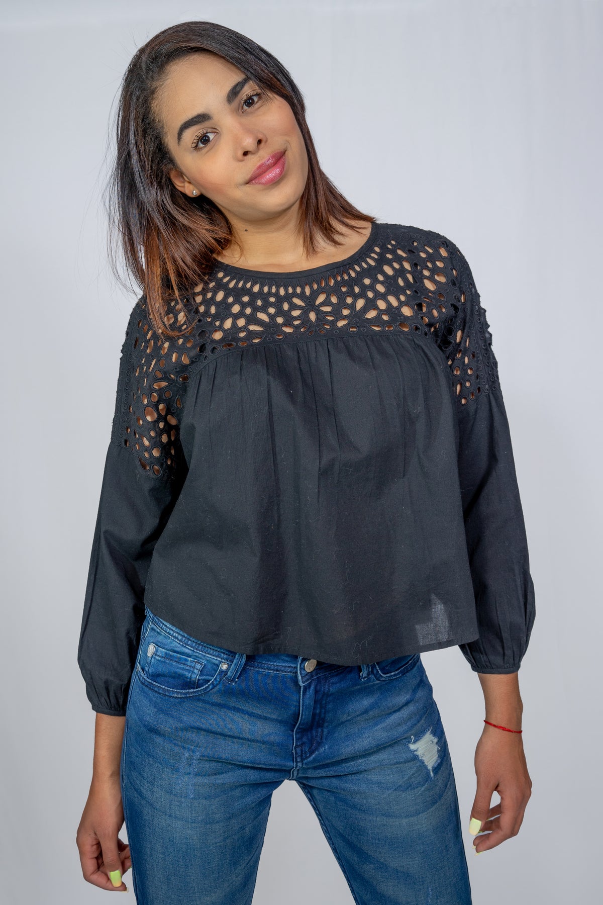 Blusa Rapsodia Helani Dink Negro