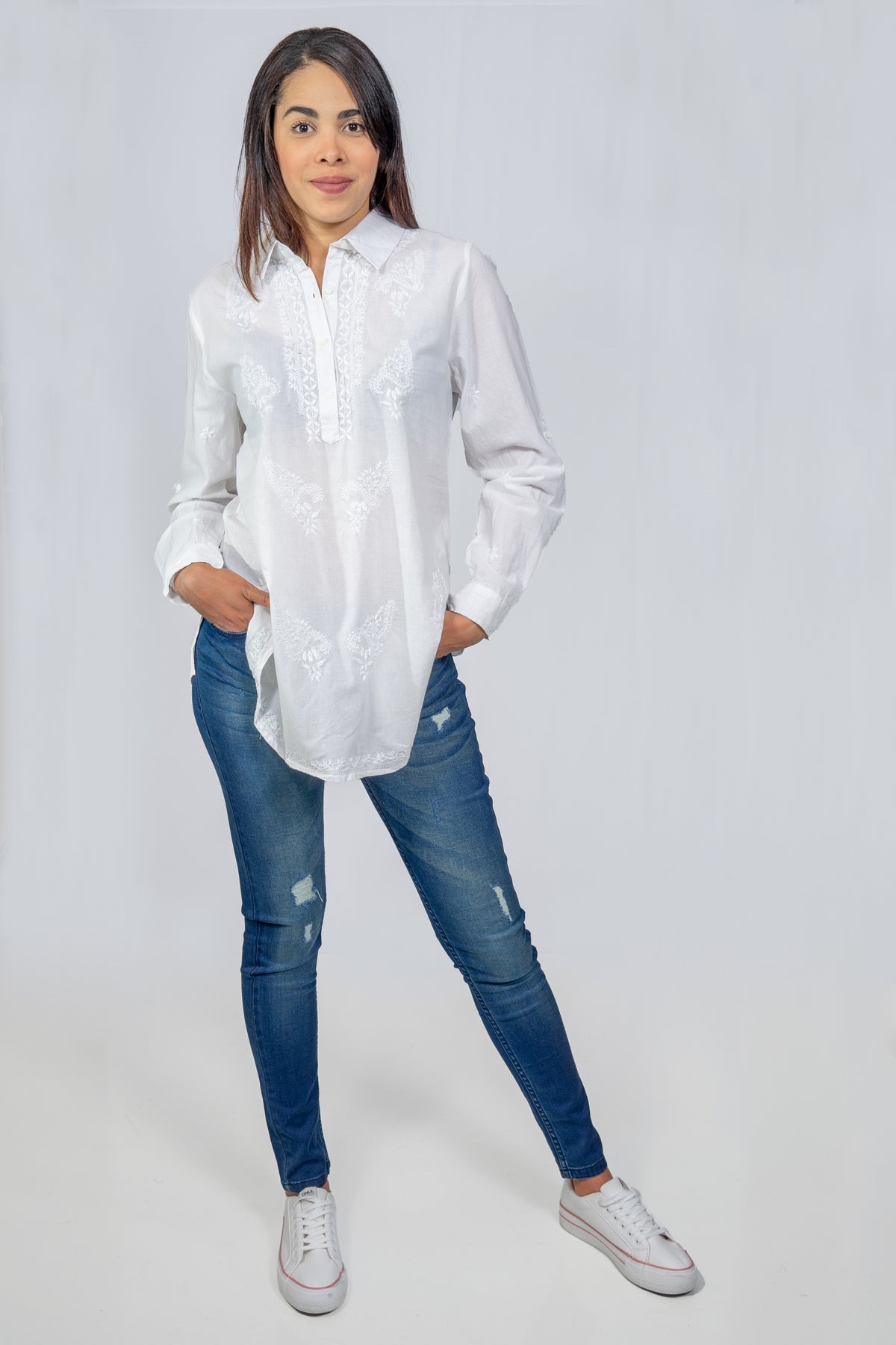 Blusa Rapsidoa Ran Blanco