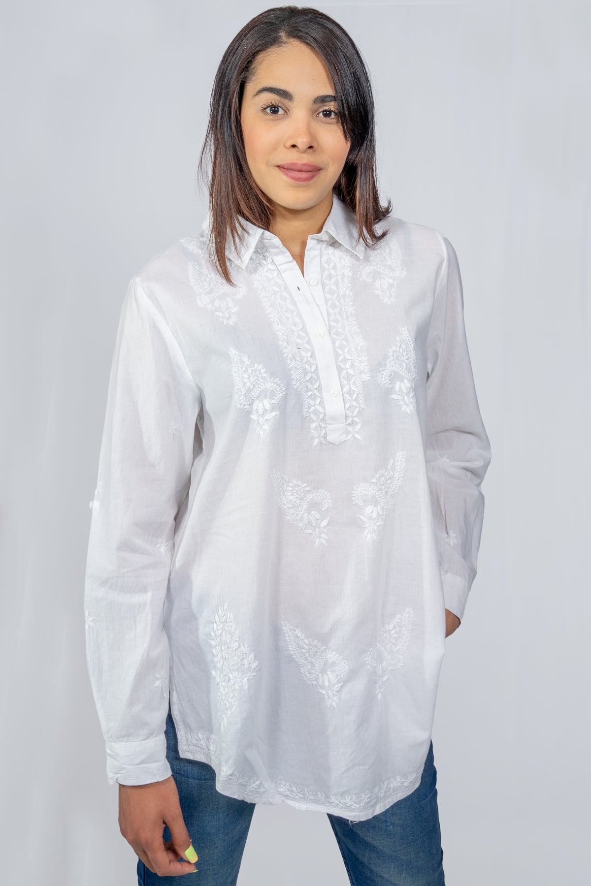 Blusa Rapsidoa Ran Blanco