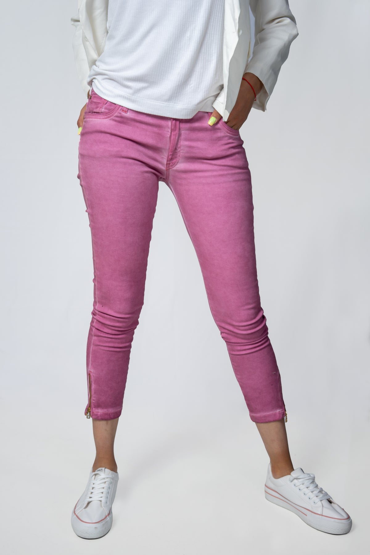 Jeans Rapsodia Ankle Pigment Dye Rosa
