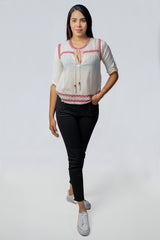 Blusa Rapsodia Zarina Crudo