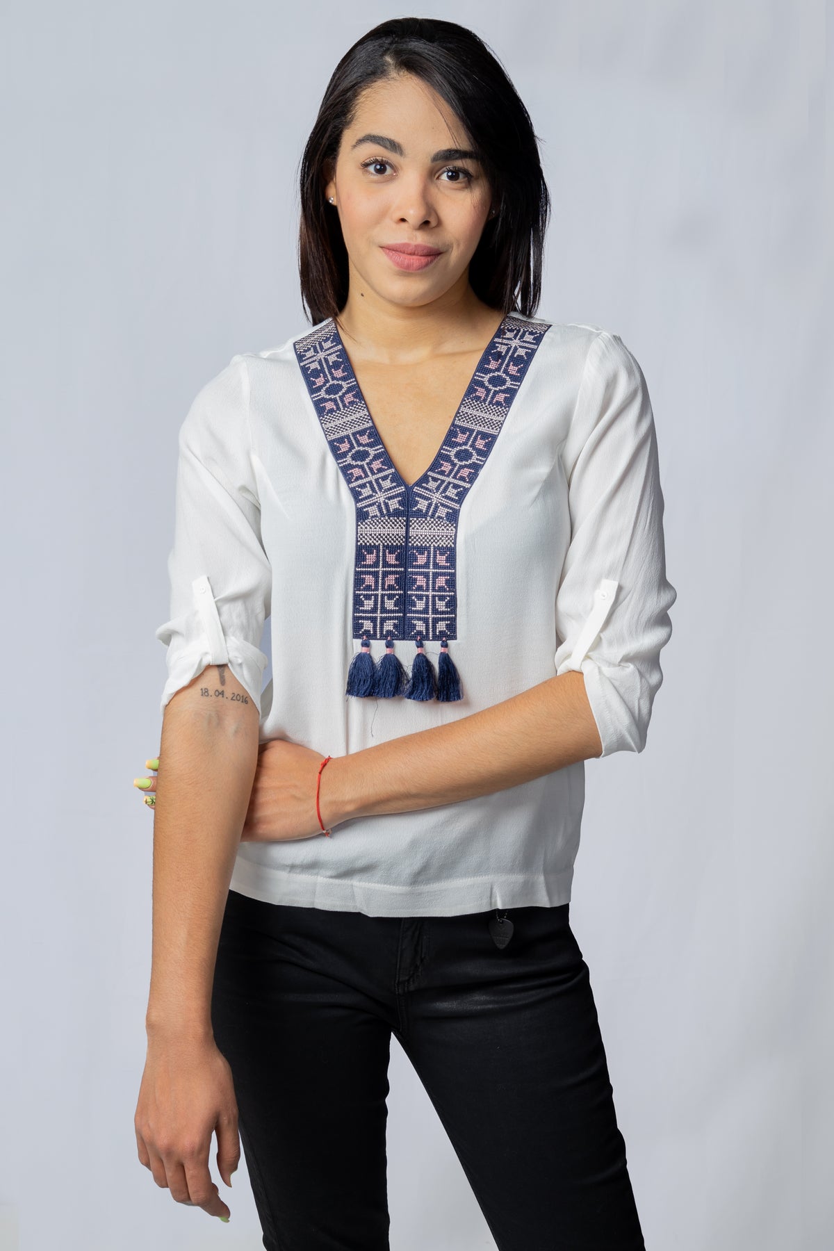 Blusa Rapsodia Ekat Blanco