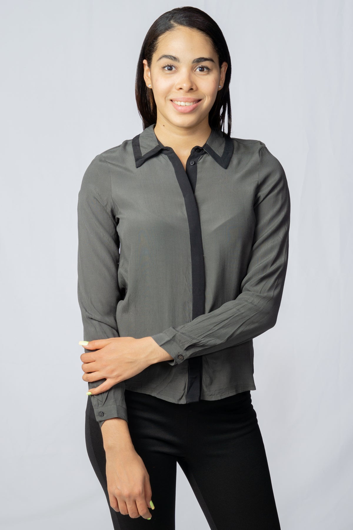 Blusa Vero Moda Vmfran Verde/Negro