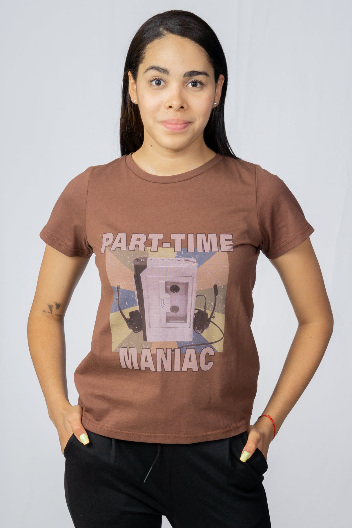 Polera Noisy May Franzi S/S Marrón