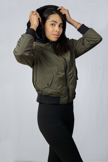 Chaqueta Jacqueline Yong Reversible Jdykacy Verde