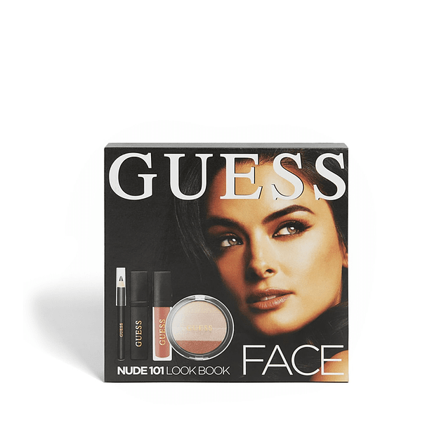 ESTUCHE GUESS NUDE 101 FACE(EYESHADOW+MASCARA+LIPSTI.+EYELIN