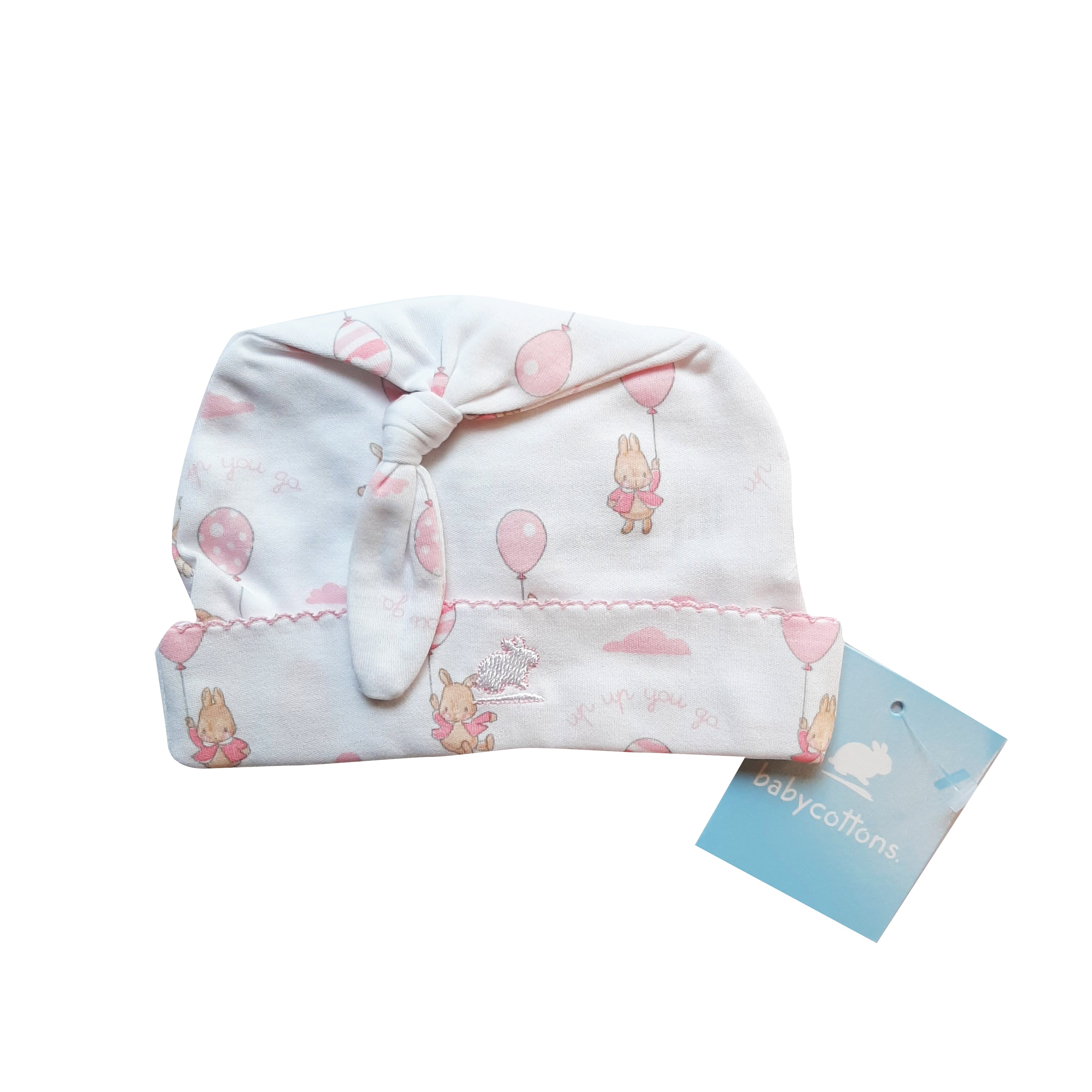 Gorro Babycottons C/nudo Ballons E Blanco Rosa