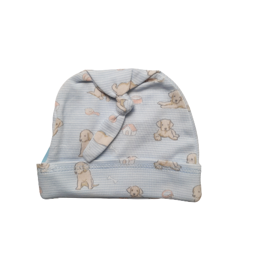 Gorro Babycottons C/Nudo Labrador Lucas Blanco Azulino