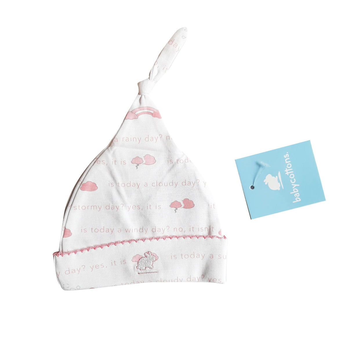 Gorro  Babycottons C/Nudo Beautiful Day E Blanco Rosa