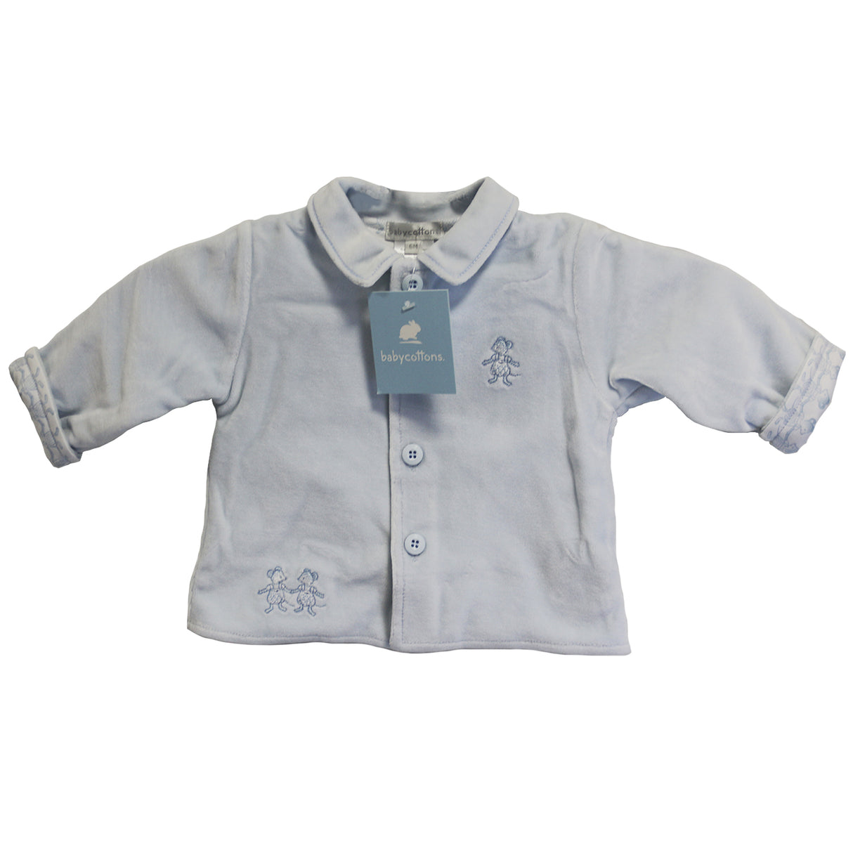 Cardigan Plush Owen &Amy Forrado Azul Claro