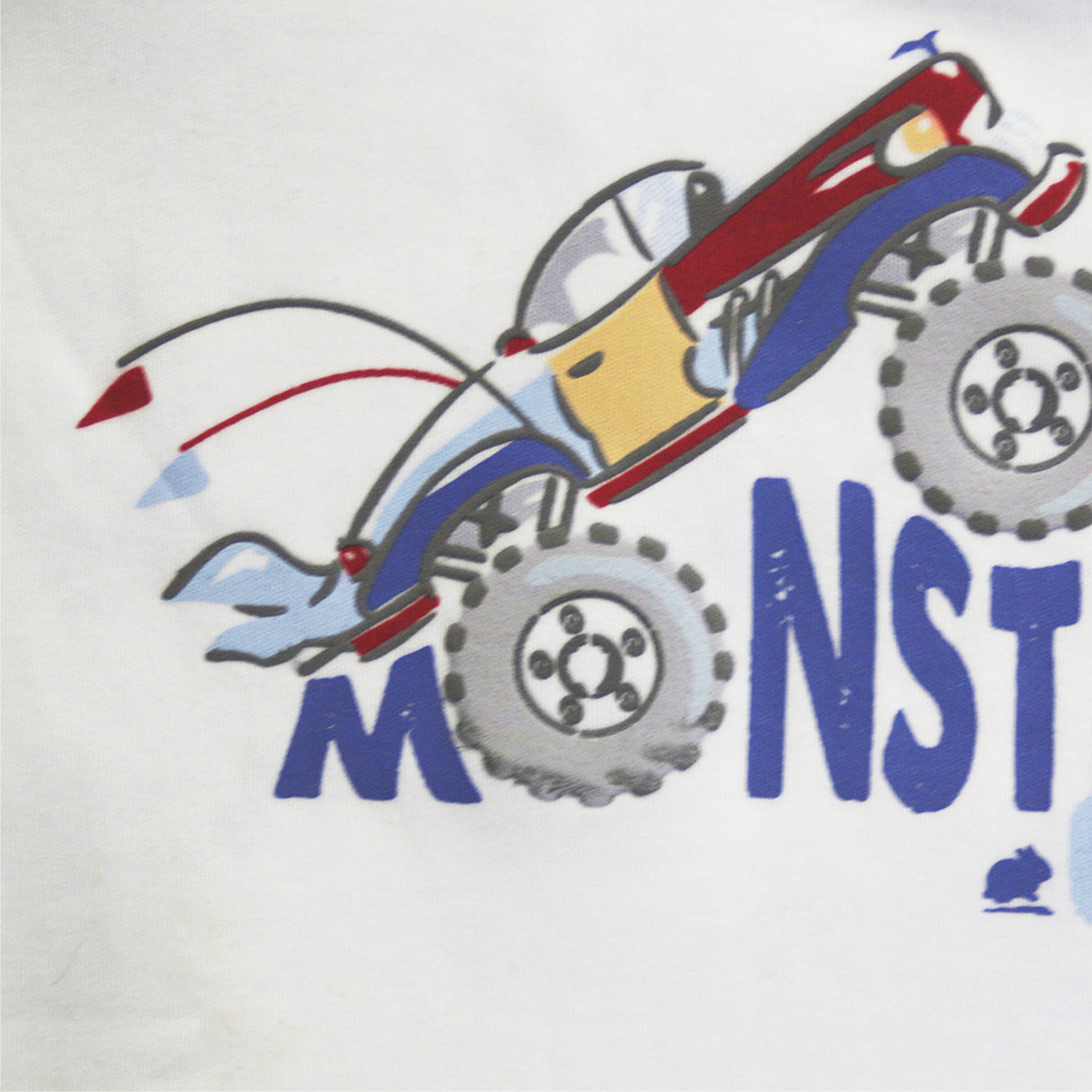 Body Monster Cars Blanco Azul