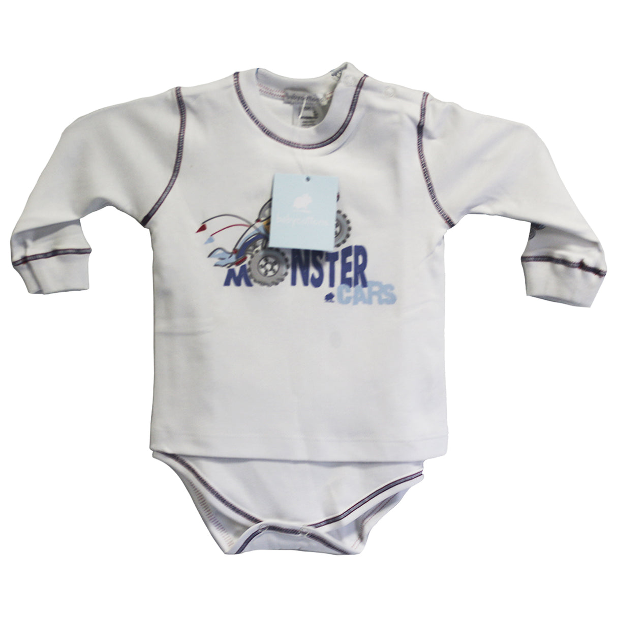 Body Monster Cars Blanco Azul