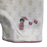 Jardinera Shortall Oriente Mei Mei Blanco Rosa
