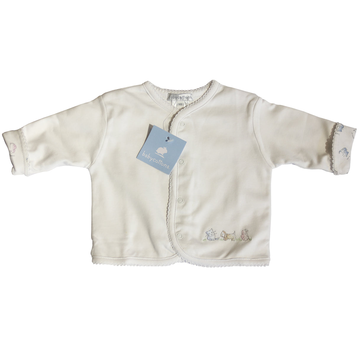 Cardigan Babycottons Rever S/Capucha Estampado