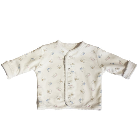Cardigan Babycottons Rever S/Capucha Estampado
