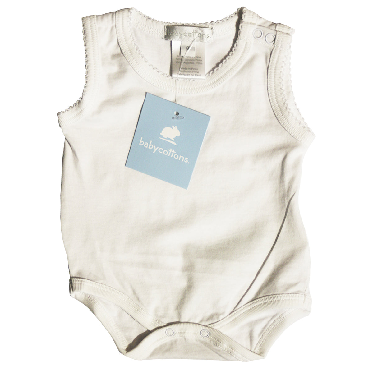 Body Babycottons S/M Logo Jersey Blanco