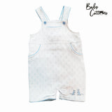 Jardinera Babycottons Short Dragon Blanco Azulino