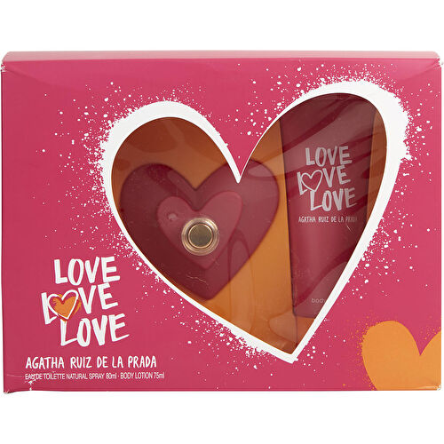 LOVE LOVE LOVE ESTUCHE EDT 80ML + 75ML BODY LOTION