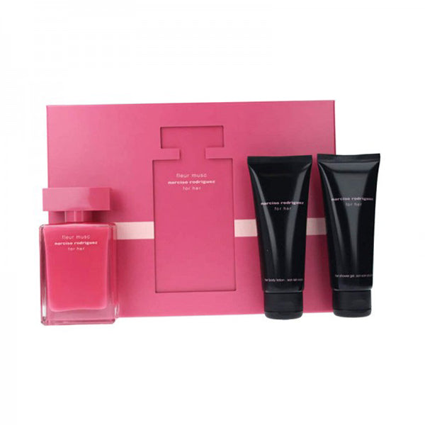 Estuche Narciso Rodriguez Fleur Musc For Her Edp 50+75Ml G/D+75Ml B/L Mujer .