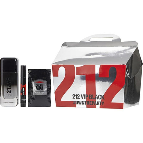 212 VIP Black Estuche 100ML EDP +Marker+Gel Hombre Carolina Herrera
