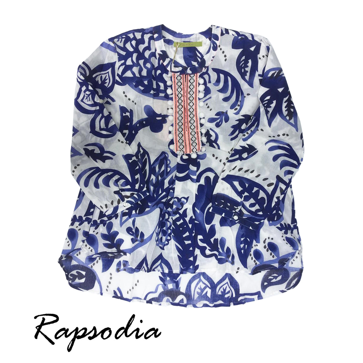 Blusa Rapsodia  Jules Watercolor Azul