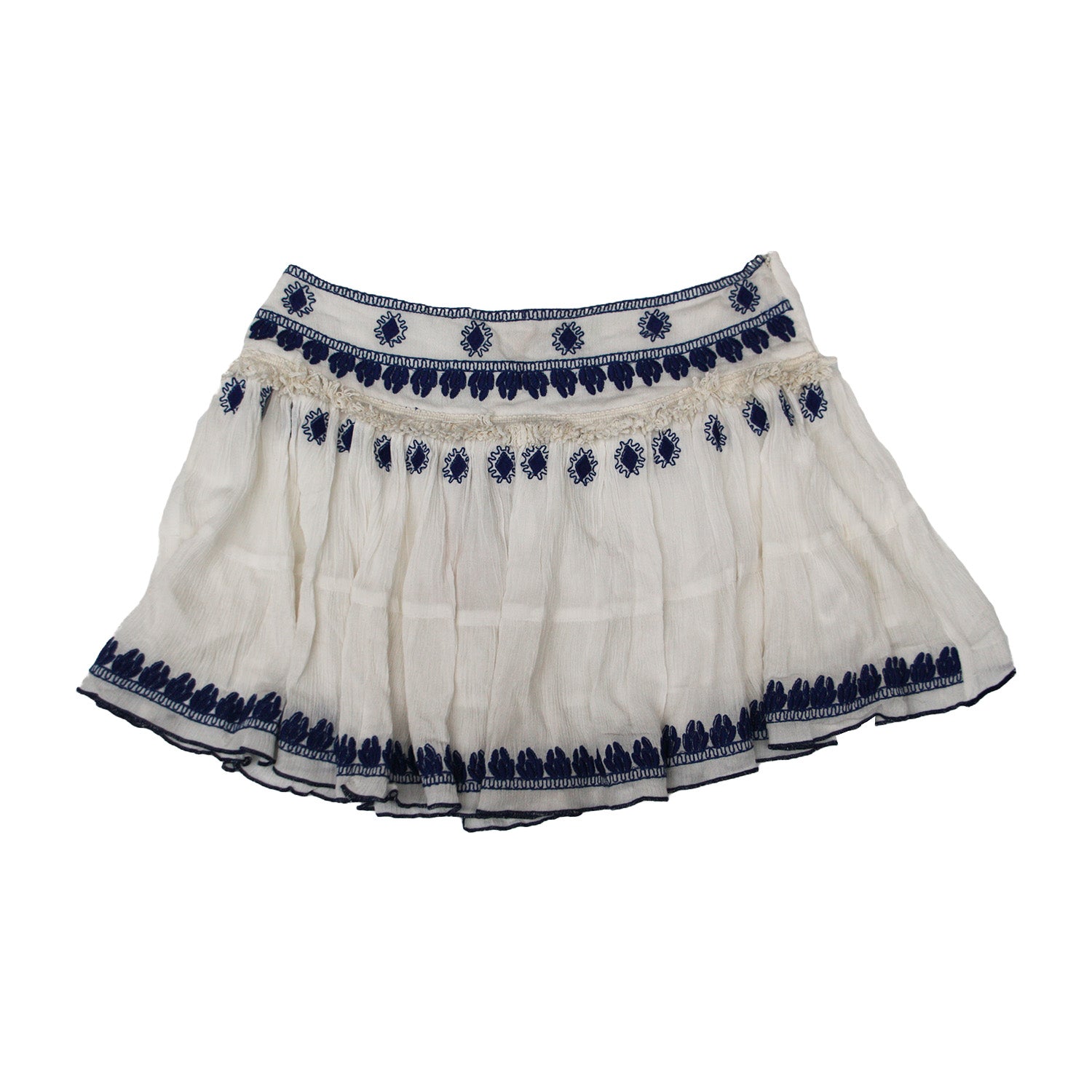 Falda Rapsodia  Corta Blanca Antonia Azul