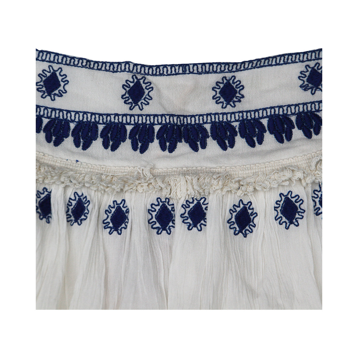 Falda Rapsodia  Corta Blanca Antonia Azul