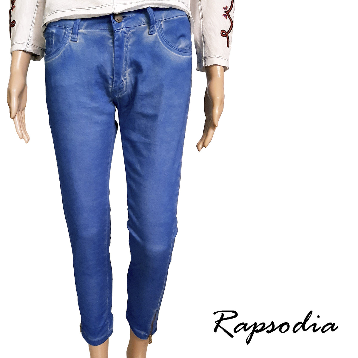 Jeans Rapsodia Ankle Pigment Dye Azul