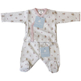 Set Babycottons Bunnies Compose Batita ML Ranita C/pie Blanco Rosa