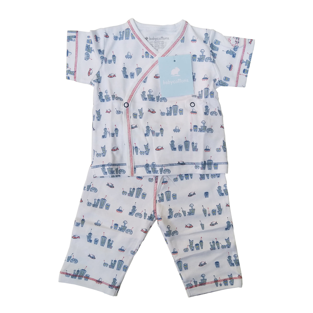 Pijama Babycottons Set Future Azul