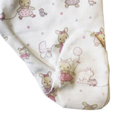 Pijama Babycottons Set Bunnies Batita ML Ranita C/Pie Blanco Celeste