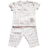 Pijama Babycottons Cupcakes Batita MC y Ranita S/Pie Blanco Rosa