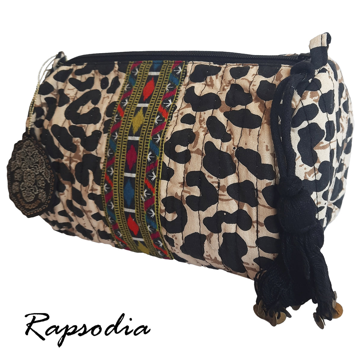 Cosmetiquero Rapsodia Grande Leopard Beige