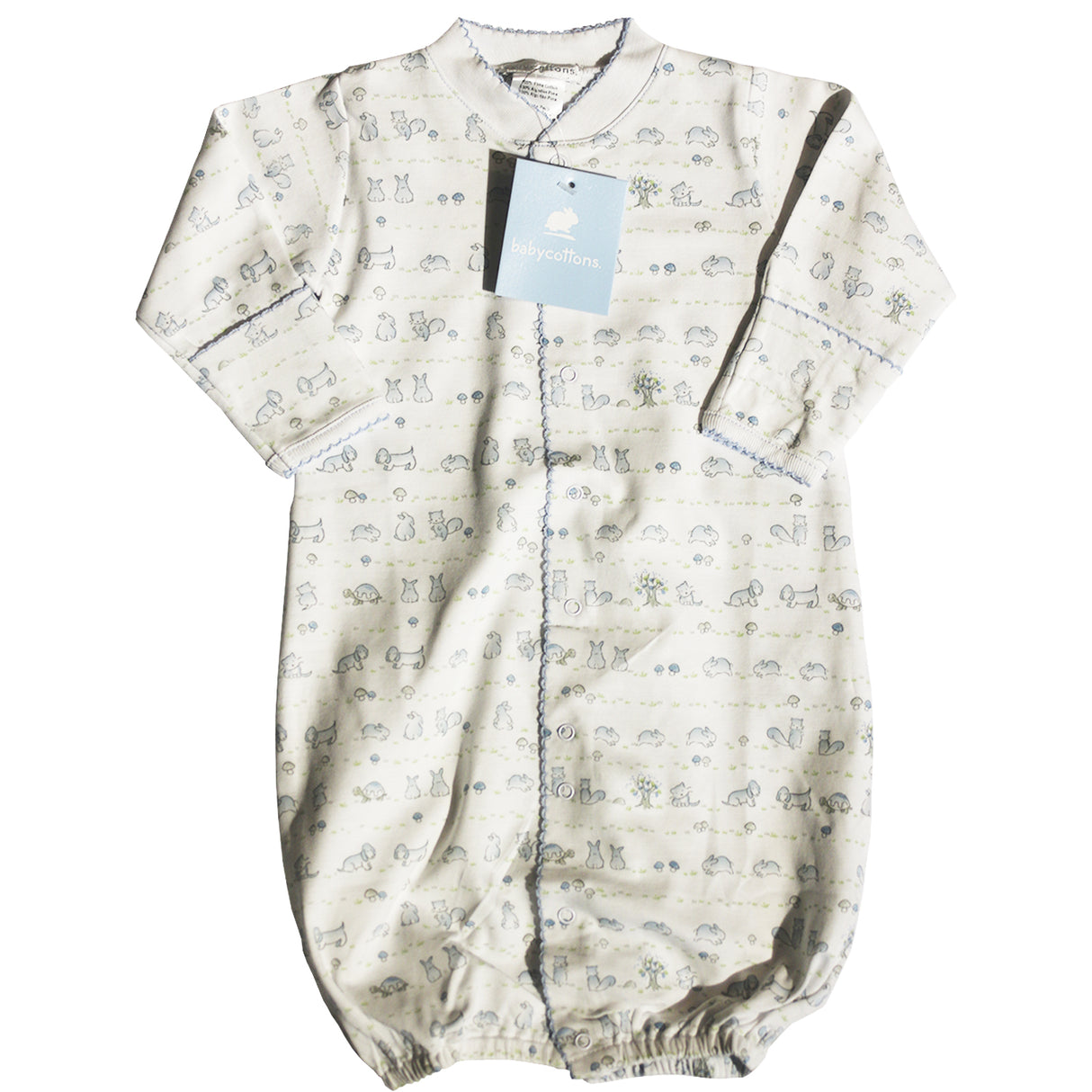 Saquito de Dormir Babycottons humita convertible Blanco Celeste