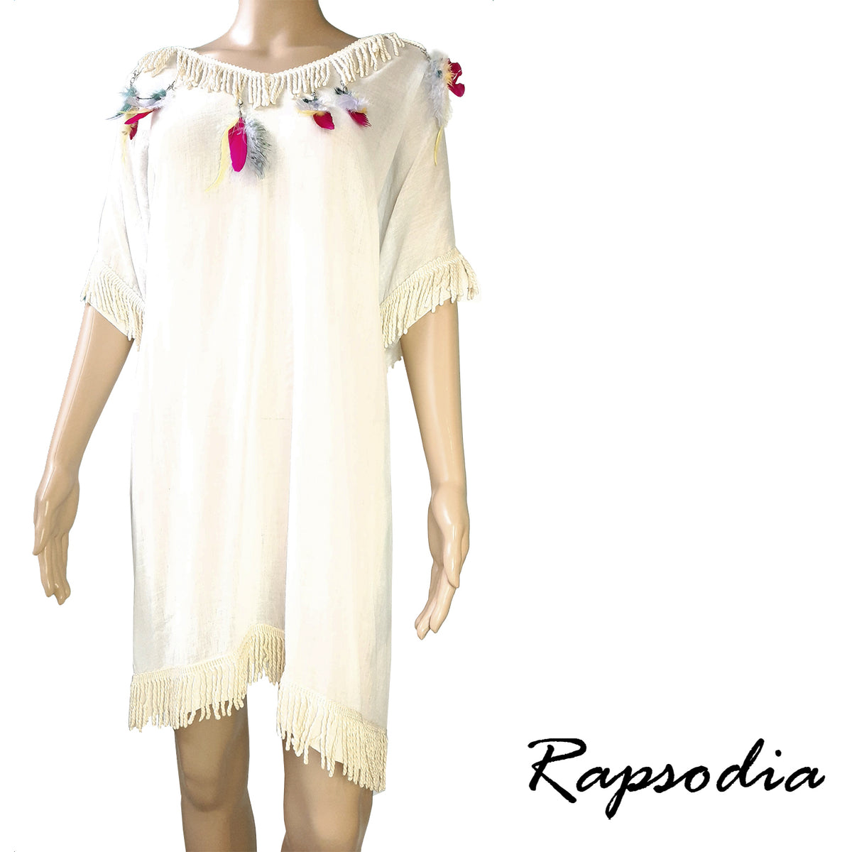 Vestido Tunica Rapsodia Kasumi Blanco