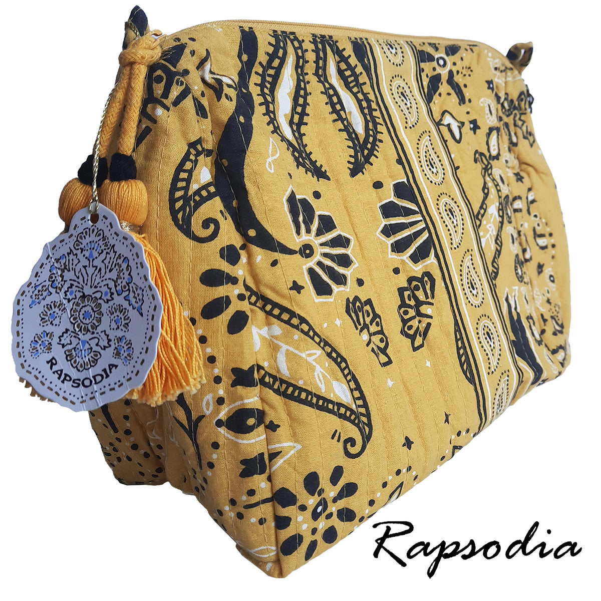 Cosmetiquero Rapsodia Grande Bandana Amarillo