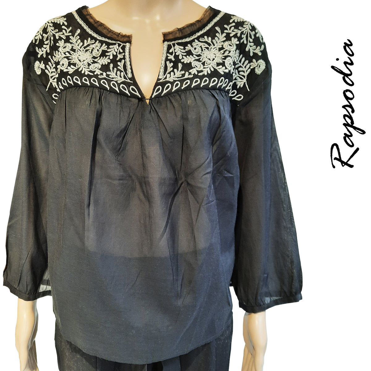 Blusa Rapsodia Helani Negro