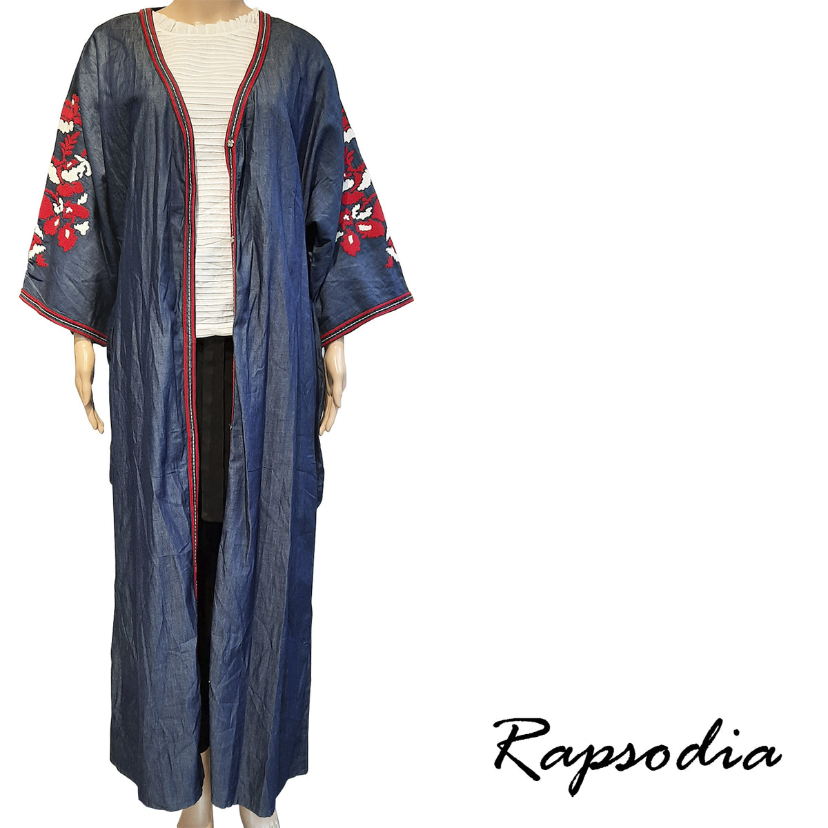 Kimono Rapsodia Greek Long Denim Azul