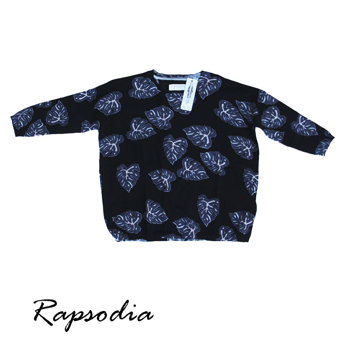 Sweater Rapsodia Leaves Negro